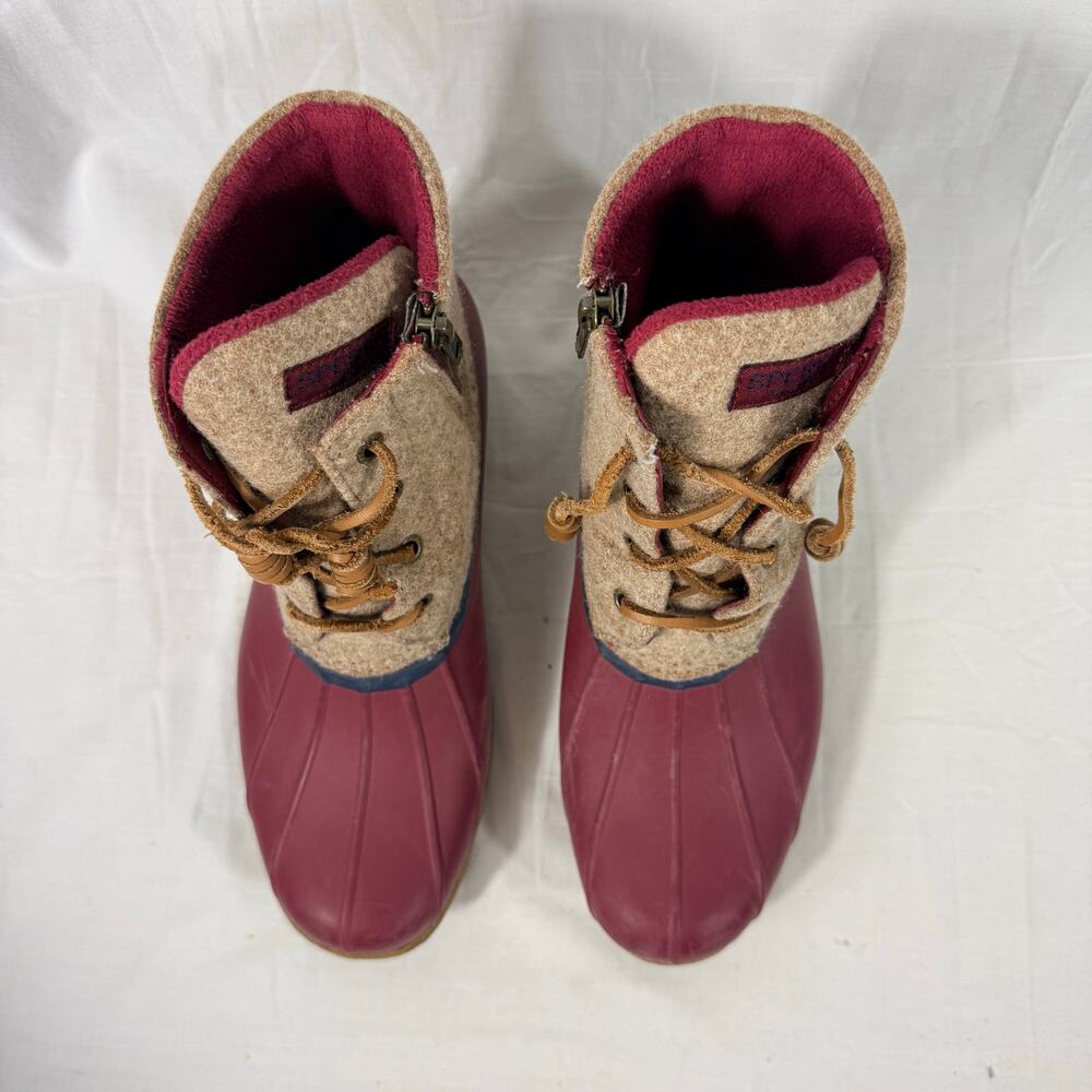 Sperry Saltwater Duck Boots Women's 8 STS87099 Purple Waterproof - Picture 3 of 10